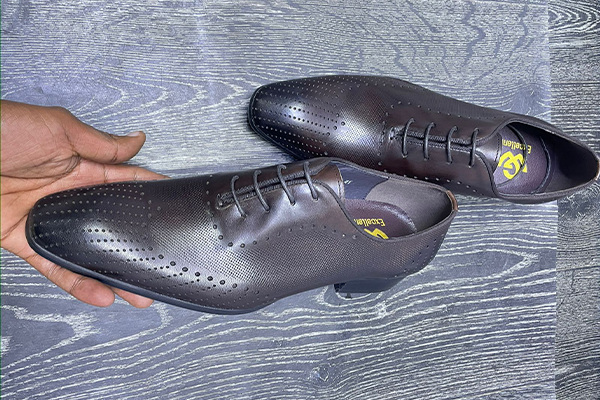 Couture Italian Leather Executives Shoes (Grey)